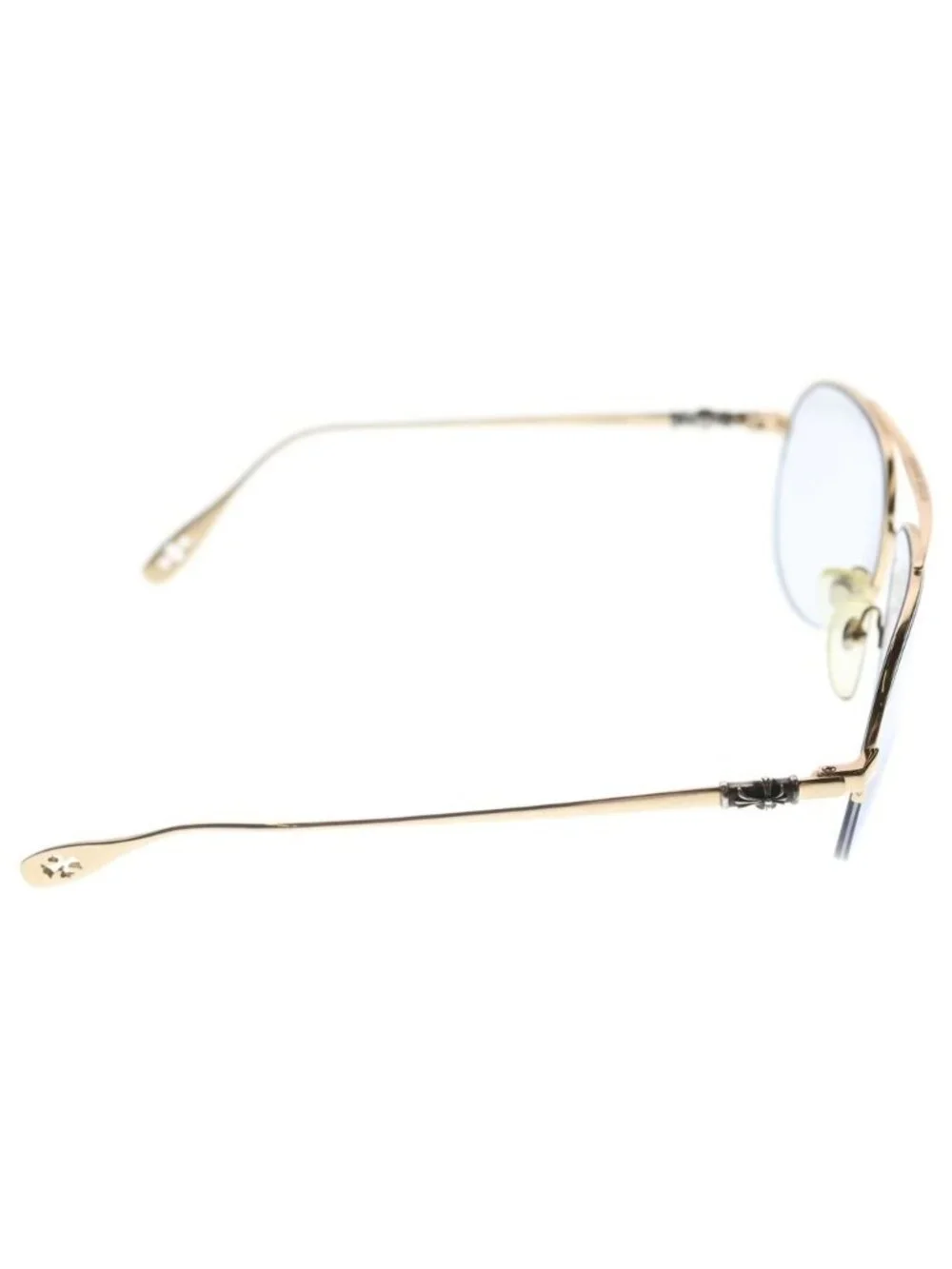 Chrome Hearts Teardrop CH Cross Temple Sunglasses Eyewear Gold Silver